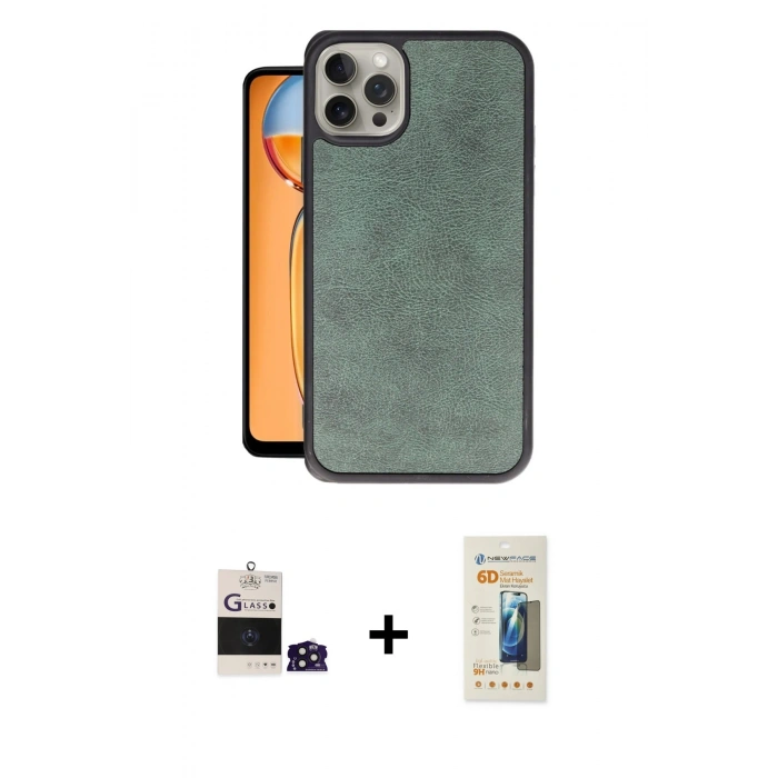 MARSİLYAN™- iPhone 14 Pro Max Kılıf Kıvılcım Işık Serisi - Siyah 6D Mat Seramik Hayalet Nano Ekran Koruyucu + Bilvis Titan Kamera Lens - DNMR
