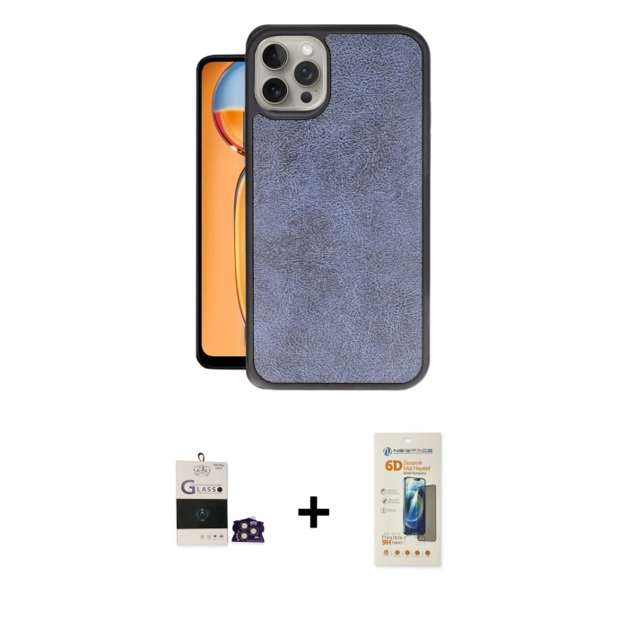 MARSİLYAN™- iPhone 14 Pro Max Kılıf Kıvılcım Işık Serisi - Siyah 6D Mat Seramik Hayalet Nano Ekran Koruyucu + Bilvis Titan Kamera Lens - GD