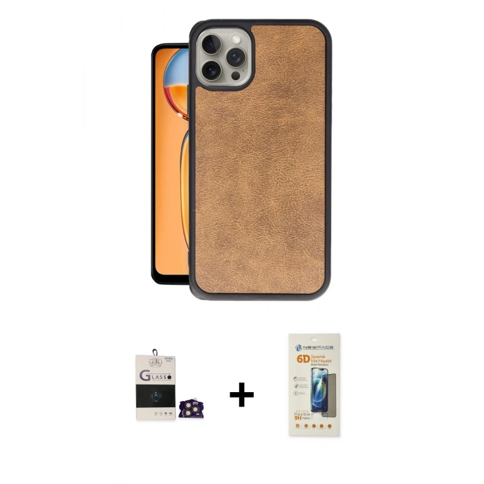 MARSİLYAN™- iPhone 14 Pro Max Kılıf Kıvılcım Işık Serisi - Siyah 6D Mat Seramik Hayalet Nano Ekran Koruyucu + Bilvis Titan Kamera Lens - GD