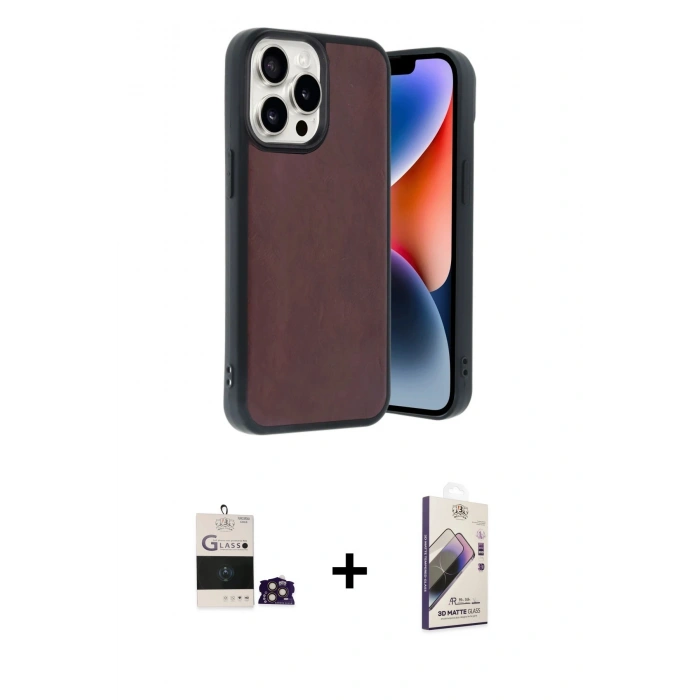 MARSİLYAN™- iPhone 14 Pro Max Kılıf Kıvılcım Işık Serisi - Siyah Bilvis 3D Mat Cam Ekran Koruyucu + Bilvis Titan Kamera Lens - GD