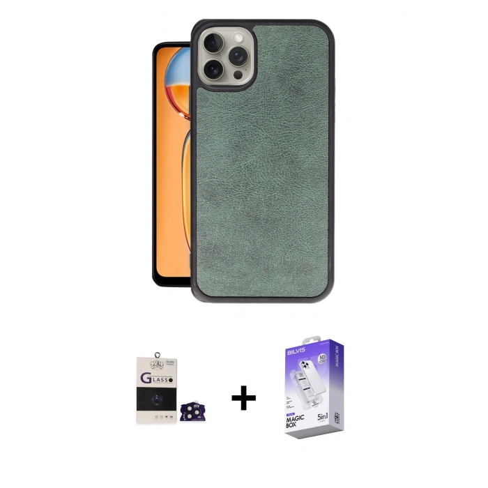 MARSİLYAN™- iPhone 14 Pro Max Kılıf Kıvılcım Işık Serisi - Siyah Bilvis 5in1 3D Magic Cam Ekran Koruyucu + Bilvis Titan Kamera Lens - DNMR