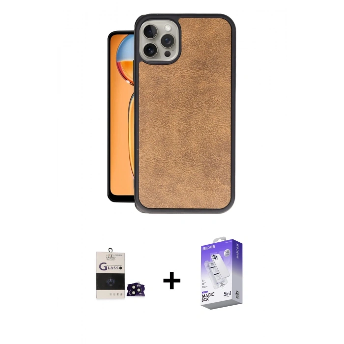 MARSİLYAN™- iPhone 14 Pro Max Kılıf Kıvılcım Işık Serisi - Siyah Bilvis 5in1 3D Magic Cam Ekran Koruyucu + Siyah Bilvis Titan Kamera Lens