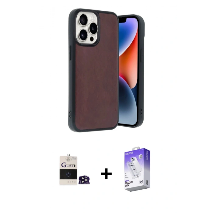 MARSİLYAN™- iPhone 14 Pro Max Kılıf Kıvılcım Işık Serisi - Siyah Bilvis 5in1 3D Magic Cam Ekran Koruyucu + Bilvis Titan Kamera Lens - DNMR