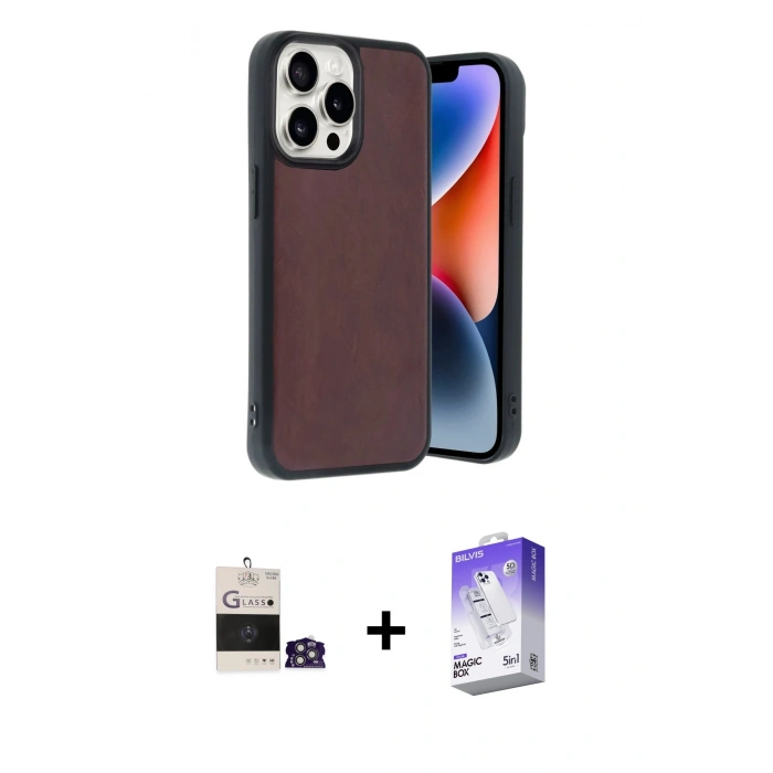MARSİLYAN™- iPhone 14 Pro Max Kılıf Kıvılcım Işık Serisi - Siyah Bilvis 5in1 3D Magic Cam Ekran Koruyucu + Bilvis Titan Kamera Lens - GS