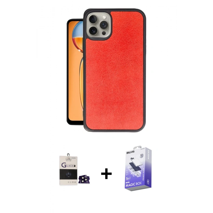 MARSİLYAN™- iPhone 14 Pro Max Kılıf Kıvılcım Işık Serisi - Siyah Bilvis 5in1 5D Magic Hayalet Cam Ekran Koruyucu + Bilvis Titan Kamera Lens - SH
