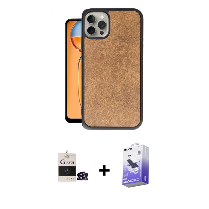 MARSİLYAN™- iPhone 14 Pro Max Kılıf Kıvılcım Işık Serisi - Siyah Bilvis 5in1 5D Magic Hayalet Cam Ekran Koruyucu + Bilvis Titan Kamera Lens - SH