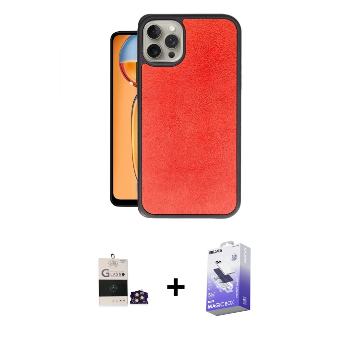 MARSİLYAN™- iPhone 14 Pro Max Kılıf Kıvılcım Işık Serisi - Siyah Bilvis 5in1 5D Magic Hayalet Cam Ekran Koruyucu + Gold Bilvis Titan Kamera Lens