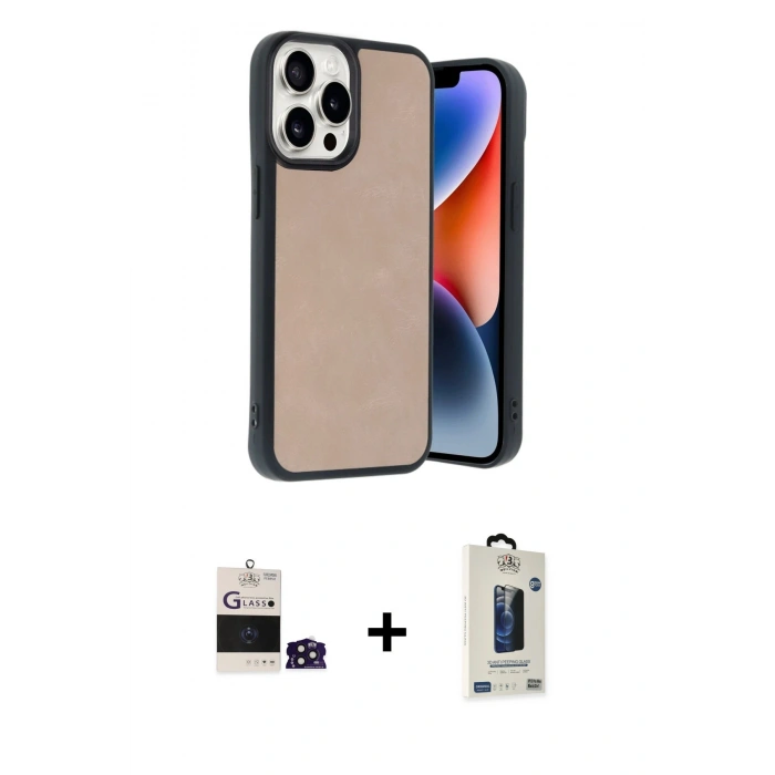 MARSİLYAN™- iPhone 14 Pro Max Kılıf Kıvılcım Işık Serisi - Siyah Bilvis Hayalet Cam Ekran Koruyucu + Bilvis Titan Kamera Lens - DNMR