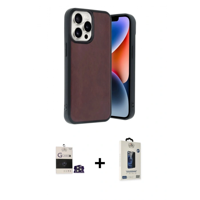 MARSİLYAN™- iPhone 14 Pro Max Kılıf Kıvılcım Işık Serisi - Siyah Bilvis Hayalet Cam Ekran Koruyucu + Bilvis Titan Kamera Lens - GS