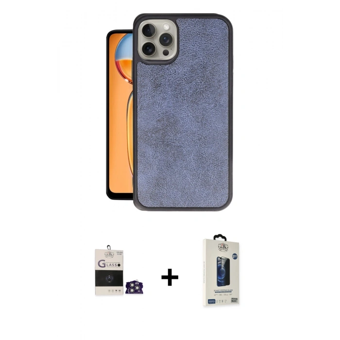 MARSİLYAN™- iPhone 14 Pro Max Kılıf Kıvılcım Işık Serisi - Siyah Bilvis Hayalet Cam Ekran Koruyucu + Bilvis Titan Kamera Lens - GS