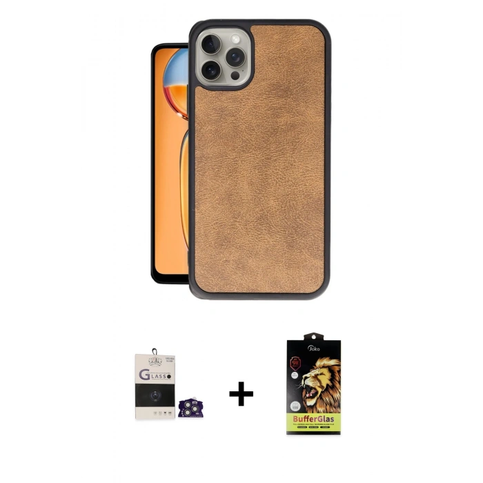 MARSİLYAN™- iPhone 14 Pro Max Kılıf Kıvılcım Işık Serisi - Siyah Buffer Cam Ekran Koruyucu + Bilvis Titan Kamera Lens - GS