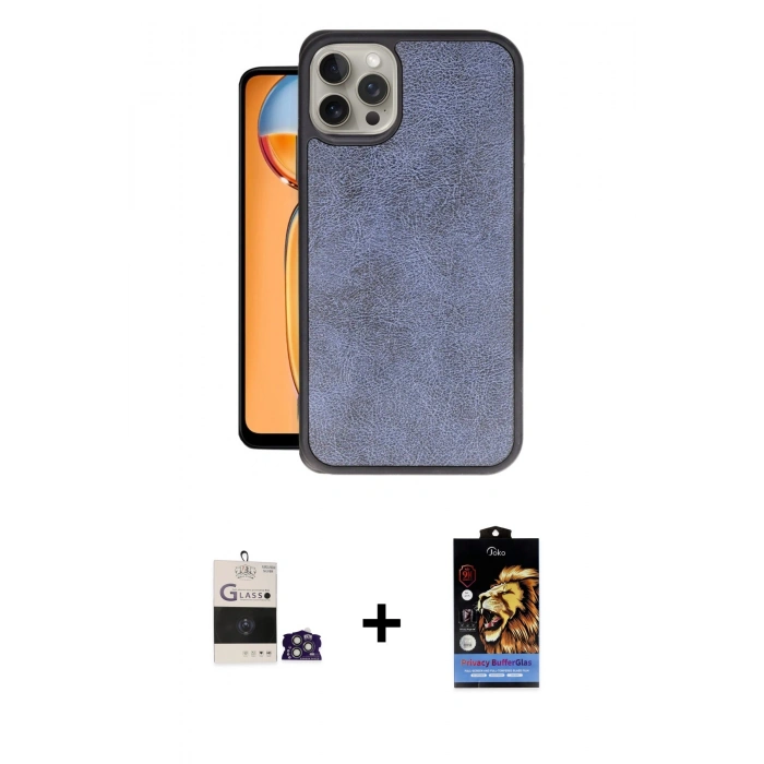 MARSİLYAN™- iPhone 14 Pro Max Kılıf Kıvılcım Işık Serisi - Siyah Buffer Hayalet Cam Ekran Koruyucu + Bilvis Titan Kamera Lens - GS