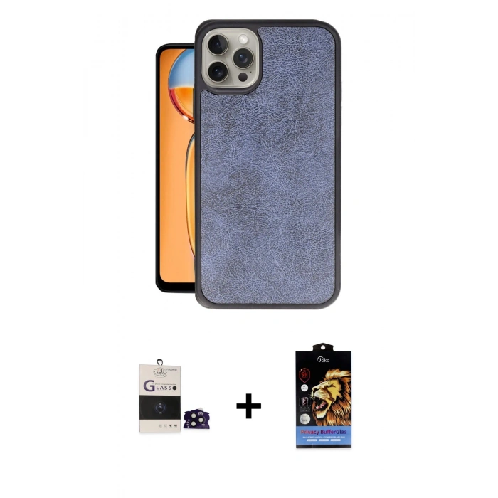 MARSİLYAN™- iPhone 14 Pro Max Kılıf Kıvılcım Işık Serisi - Siyah Buffer Hayalet Cam Ekran Koruyucu + Bilvis Titan Kamera Lens - SH