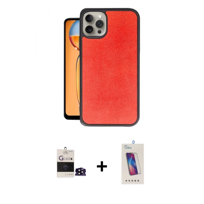 MARSİLYAN™- iPhone 14 Pro Max Kılıf Kıvılcım Işık Serisi - Siyah Joko 5D Cam + Bilvis Titan Kamera Lens - SH