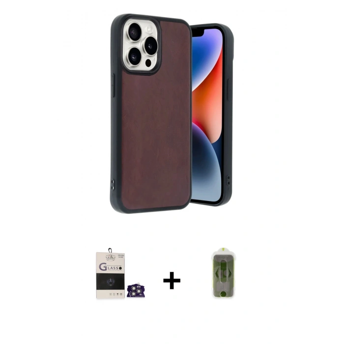 MARSİLYAN™- iPhone 14 Pro Max Kılıf Kıvılcım Işık Serisi - Siyah Joko Magic 5D Hayalet Cam + Bilvis Titan Kamera Lens - GS