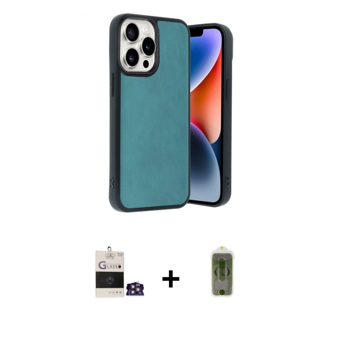 MARSİLYAN™- iPhone 14 Pro Max Kılıf Kıvılcım Işık Serisi - Siyah Joko Magic 5D Hayalet Cam + Bilvis Titan Kamera Lens - GS