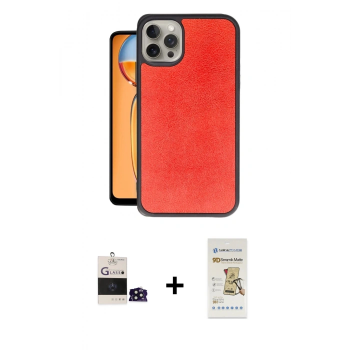 MARSİLYAN™- iPhone 14 Pro Max Kılıf Kıvılcım Işık Serisi - Siyah Mat Seramik Nano Ekran Koruyucu + Bilvis Titan Kamera Lens - SH