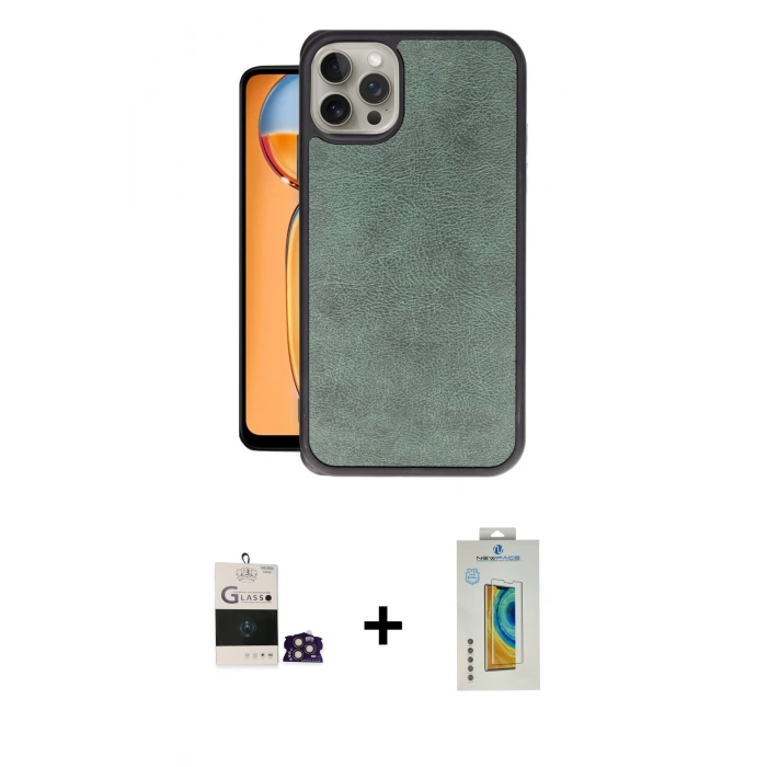 MARSİLYAN™- iPhone 14 Pro Max Kılıf Kıvılcım Işık Serisi - Siyah Polymer Nano Ekran Koruyucu + Bilvis Titan Kamera Lens - GD