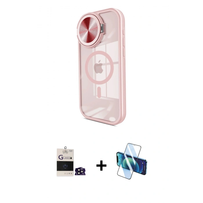 MARSİLYAN™- iPhone 14 Pro Max Kılıf Kıvılcım Modern Koleksiyonu - Siyah 3D Antistatik Cam Ekran Koruyucu + Bilvis Titan Kamera Lens - DNMR