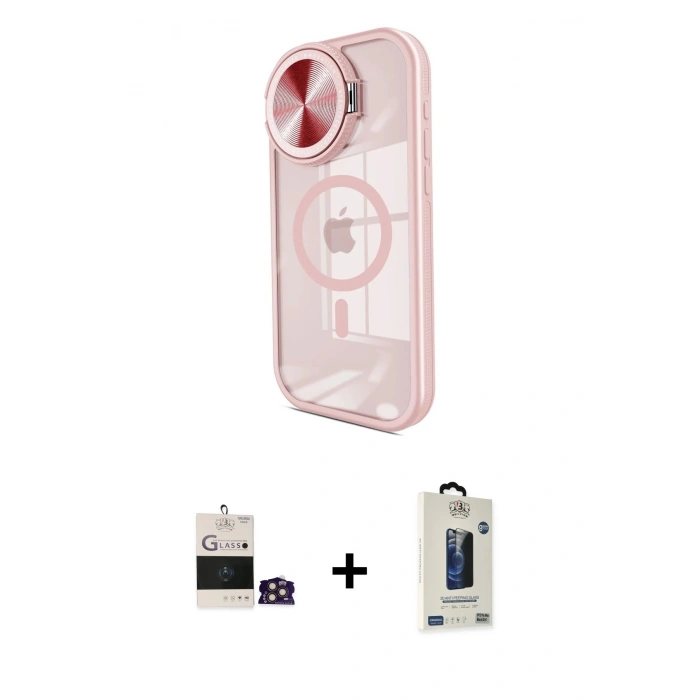 MARSİLYAN™- iPhone 14 Pro Max Kılıf Kıvılcım Modern Koleksiyonu - Siyah Bilvis Hayalet Cam Ekran Koruyucu + Bilvis Titan Kamera Lens - GD