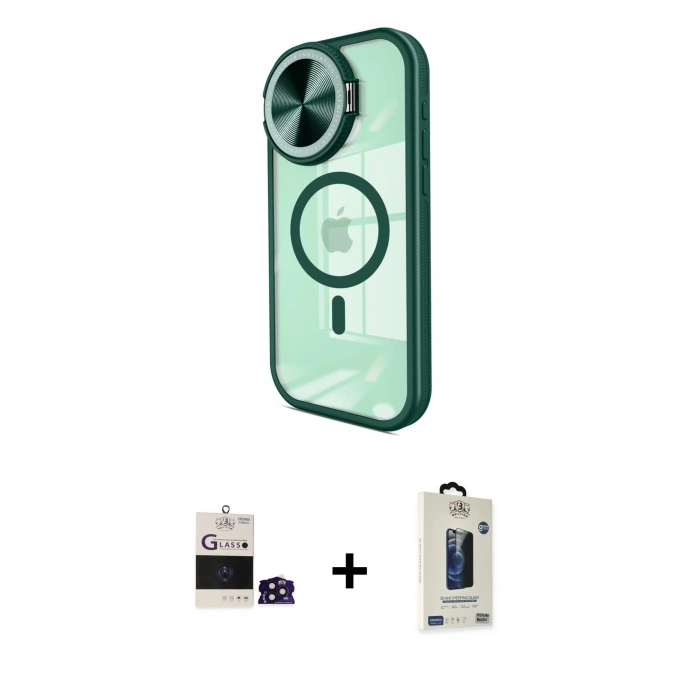 MARSİLYAN™- iPhone 14 Pro Max Kılıf Kıvılcım Modern Koleksiyonu - Siyah Bilvis Hayalet Cam Ekran Koruyucu + Bilvis Titan Kamera Lens - DNMR