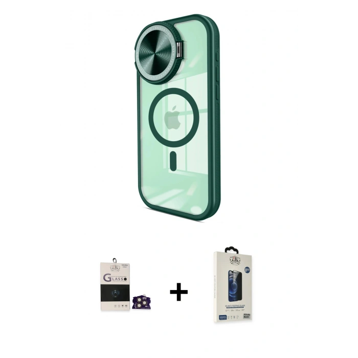 MARSİLYAN™- iPhone 14 Pro Max Kılıf Kıvılcım Modern Koleksiyonu - Siyah Bilvis Hayalet Cam Ekran Koruyucu + Bilvis Titan Kamera Lens - GD