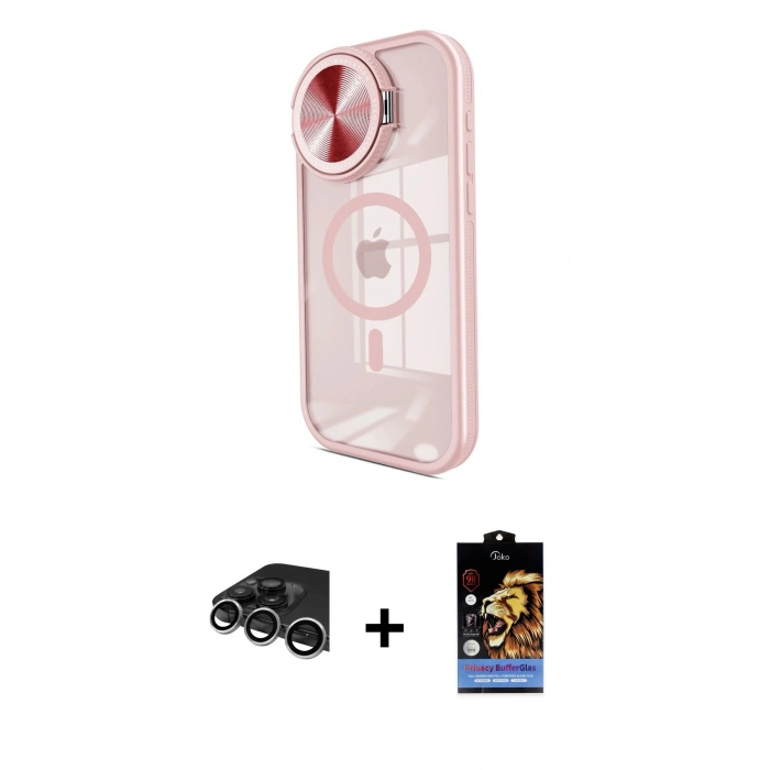 MARSİLYAN™- iPhone 14 Pro Max Kılıf Kıvılcım Modern Koleksiyonu - Siyah Buffer Hayalet Cam Ekran Koruyucu + Raze Metal Kamera Lens - GS