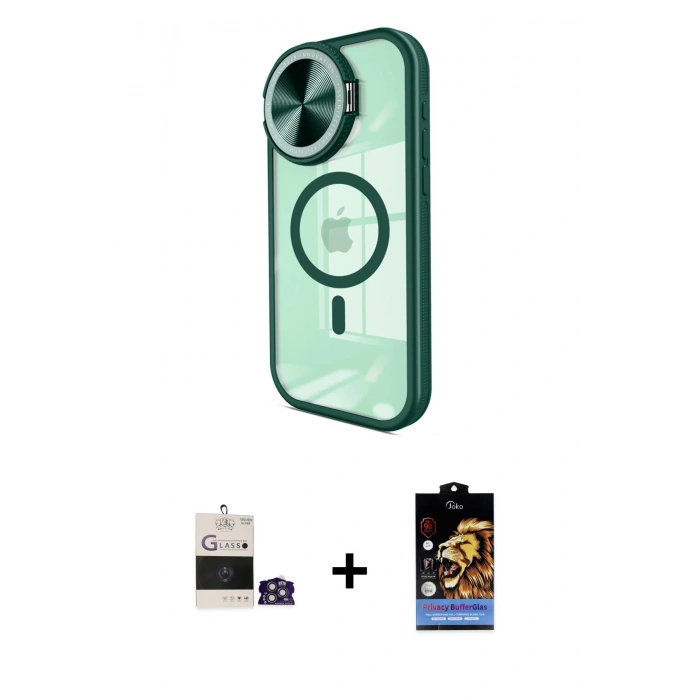 MARSİLYAN™- iPhone 14 Pro Max Kılıf Kıvılcım Modern Koleksiyonu - Siyah Buffer Hayalet Cam Ekran Koruyucu + Bilvis Titan Kamera Lens - GS