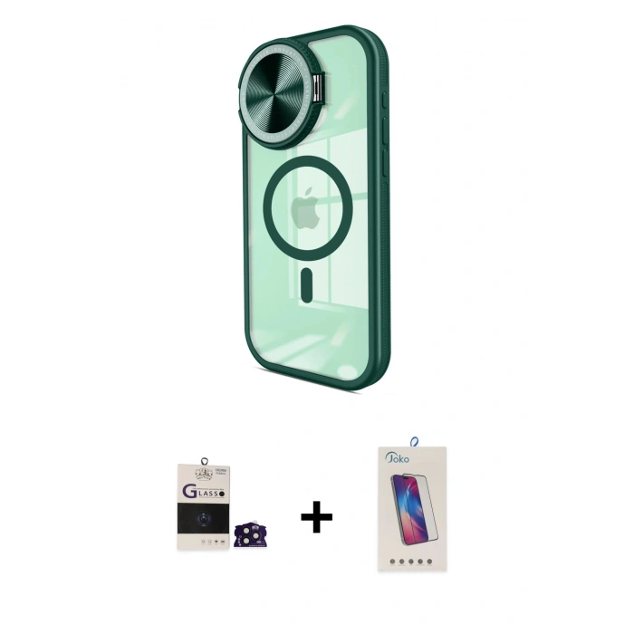 MARSİLYAN™- iPhone 14 Pro Max Kılıf Kıvılcım Modern Koleksiyonu - Siyah Joko 5D Cam + Bilvis Titan Kamera Lens - DNMR