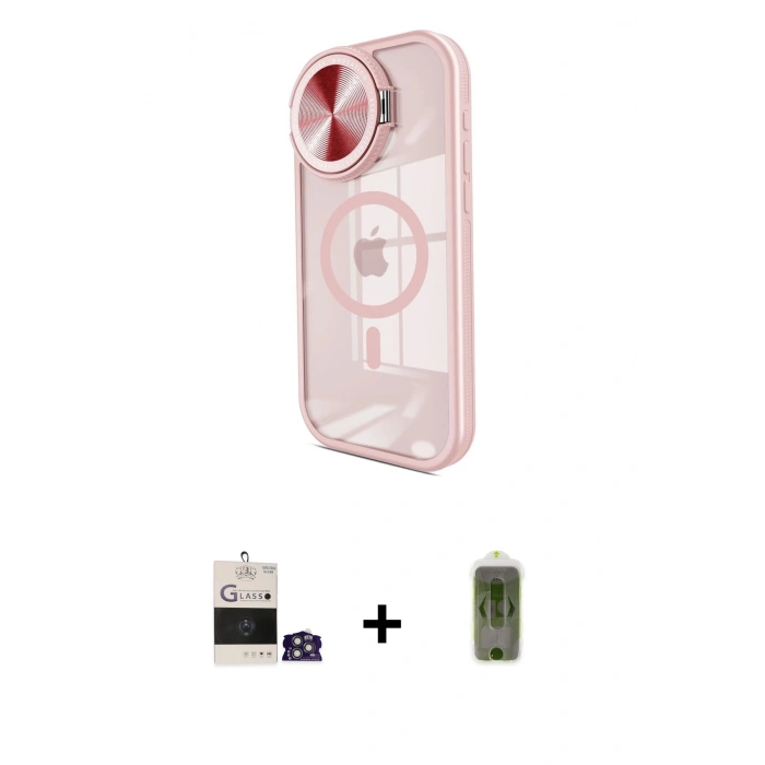 MARSİLYAN™- iPhone 14 Pro Max Kılıf Kıvılcım Modern Koleksiyonu - Siyah Joko Magic 5D Hayalet Cam + Bilvis Titan Kamera Lens - GS