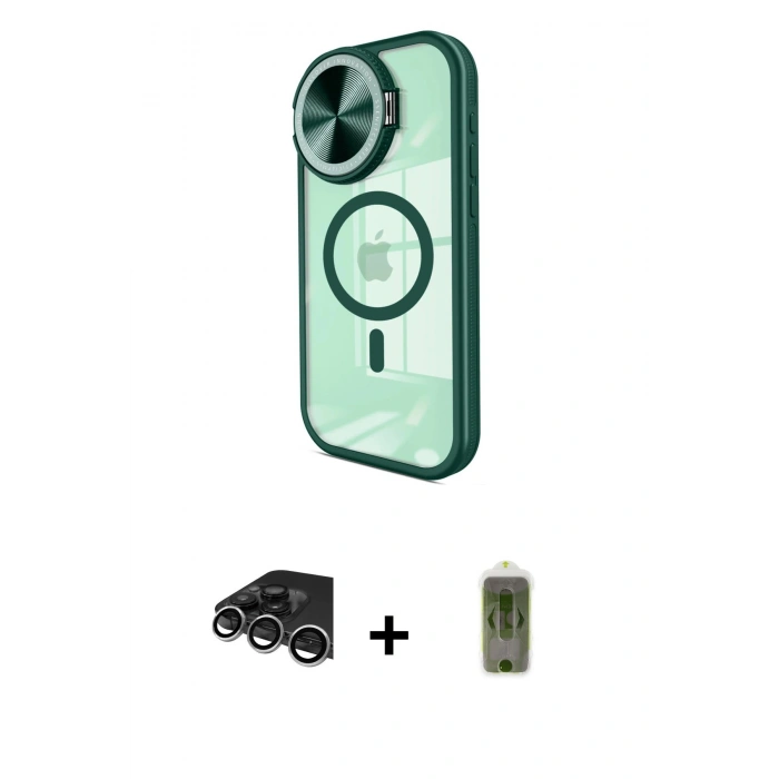 MARSİLYAN™- iPhone 14 Pro Max Kılıf Kıvılcım Modern Koleksiyonu - Siyah Joko Magic 5D Hayalet Cam + Raze Metal Kamera Lens - GS