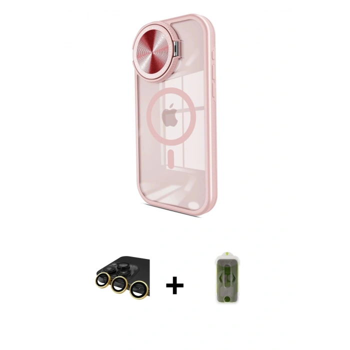 MARSİLYAN™- iPhone 14 Pro Max Kılıf Kıvılcım Modern Koleksiyonu - Siyah Joko Magic 5D Hayalet Cam + Raze Metal Kamera Lens - GD