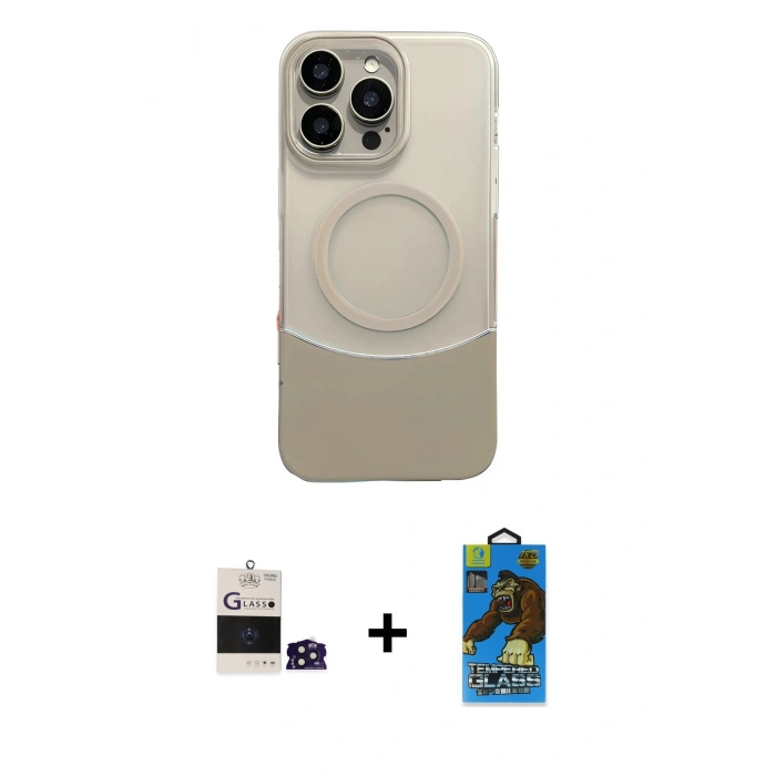 MARSİLYAN™- iPhone 14 Pro Max Kılıf Kozmos Form Özel Seri - Siyah 18D Cam Ekran Koruyucu + Bilvis Titan Kamera Lens - DNMR