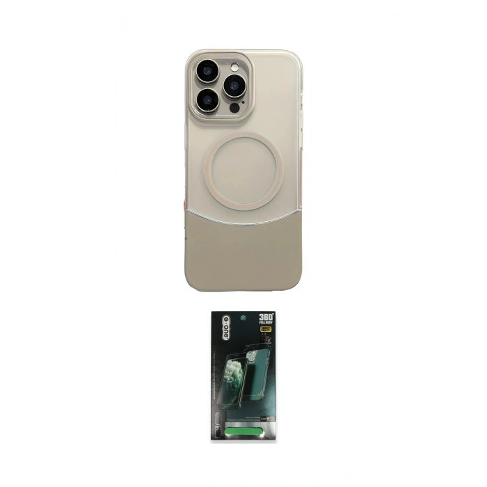 MARSİLYAN™- iPhone 14 Pro Max Kılıf Kozmos Form Özel Seri - Siyah 360 Mat Full Body Arka Koruyucu