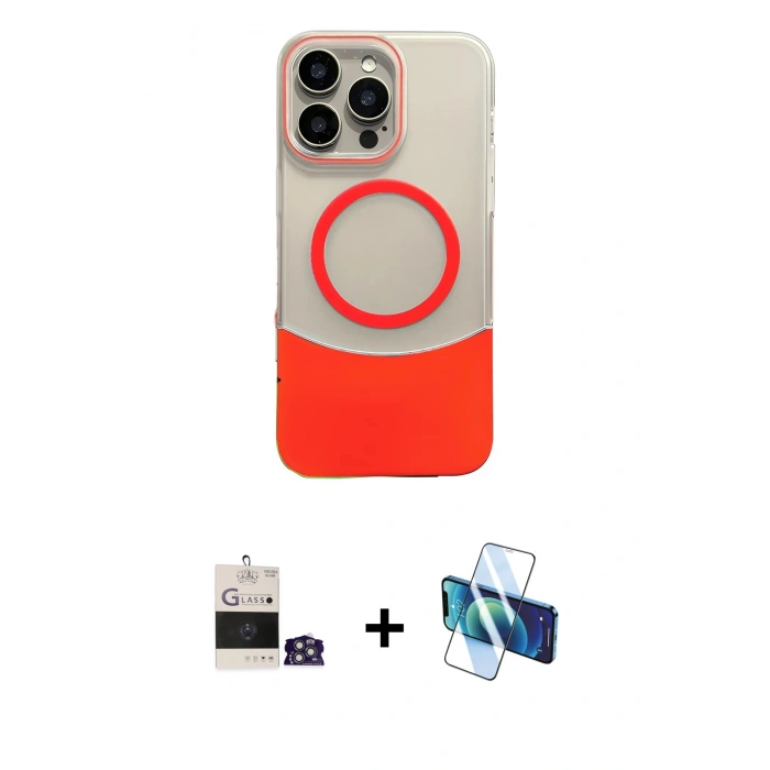 MARSİLYAN™- iPhone 14 Pro Max Kılıf Kozmos Form Özel Seri - Siyah 3D Antistatik Cam Ekran Koruyucu + Gümüş Bilvis Titan Kamera Lens