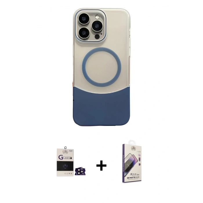 MARSİLYAN™- iPhone 14 Pro Max Kılıf Kozmos Form Özel Seri - Siyah Bilvis 3D Mat Cam Ekran Koruyucu + Bilvis Titan Kamera Lens - DNMR