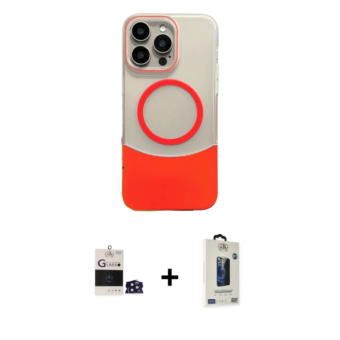 MARSİLYAN™- iPhone 14 Pro Max Kılıf Kozmos Form Özel Seri - Siyah Bilvis Hayalet Cam Ekran Koruyucu + Bilvis Titan Kamera Lens - DNMR