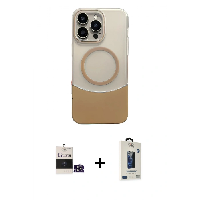 MARSİLYAN™- iPhone 14 Pro Max Kılıf Kozmos Form Özel Seri - Siyah Bilvis Hayalet Cam Ekran Koruyucu + Bilvis Titan Kamera Lens - SH