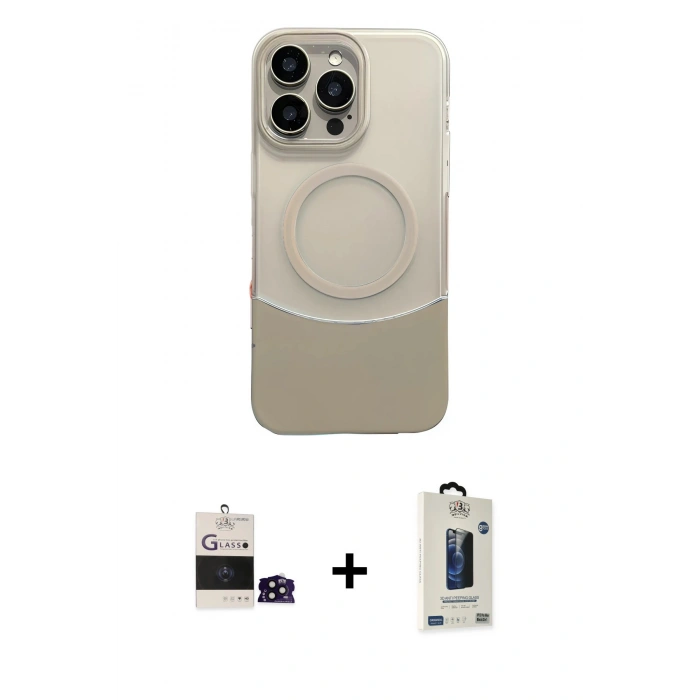 MARSİLYAN™- iPhone 14 Pro Max Kılıf Kozmos Form Özel Seri - Siyah Bilvis Hayalet Cam Ekran Koruyucu + Bilvis Titan Kamera Lens - SH