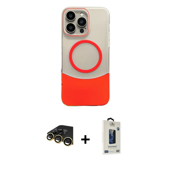 MARSİLYAN™- iPhone 14 Pro Max Kılıf Kozmos Form Özel Seri - Siyah Bilvis Hayalet Cam Ekran Koruyucu + Raze Metal Kamera Lens - GD