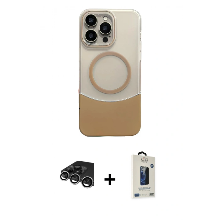 MARSİLYAN™- iPhone 14 Pro Max Kılıf Kozmos Form Özel Seri - Siyah Bilvis Hayalet Cam Ekran Koruyucu + Raze Metal Kamera Lens - GS