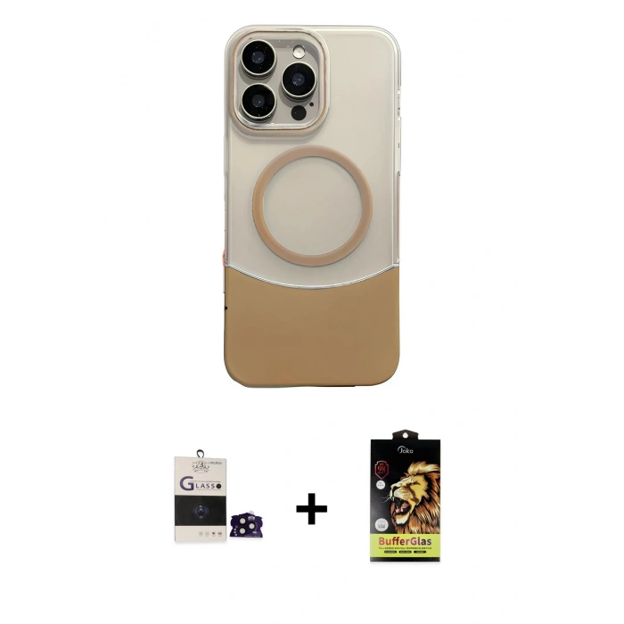 MARSİLYAN™- iPhone 14 Pro Max Kılıf Kozmos Form Özel Seri - Siyah Buffer Cam Ekran Koruyucu + Bilvis Titan Kamera Lens - SH