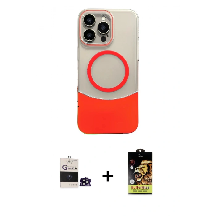 MARSİLYAN™- iPhone 14 Pro Max Kılıf Kozmos Form Özel Seri - Siyah Buffer Cam Ekran Koruyucu + Bilvis Titan Kamera Lens - SH