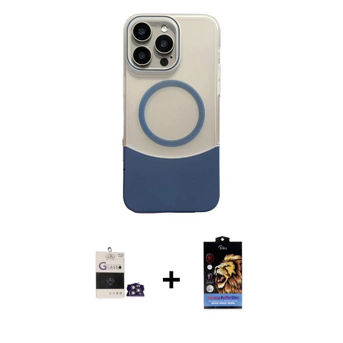 MARSİLYAN™- iPhone 14 Pro Max Kılıf Kozmos Form Özel Seri - Siyah Buffer Hayalet Cam Ekran Koruyucu + Bilvis Titan Kamera Lens - GS