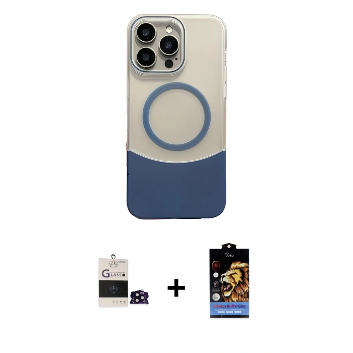 MARSİLYAN™- iPhone 14 Pro Max Kılıf Kozmos Form Özel Seri - Siyah Buffer Hayalet Cam Ekran Koruyucu + Bilvis Titan Kamera Lens - SH