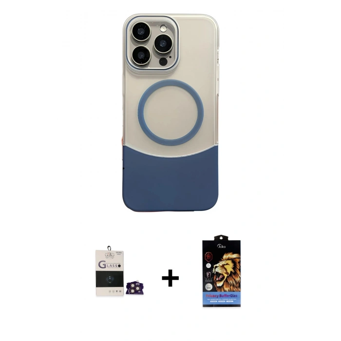 MARSİLYAN™- iPhone 14 Pro Max Kılıf Kozmos Form Özel Seri - Siyah Buffer Hayalet Cam Ekran Koruyucu + Gold Bilvis Titan Kamera Lens