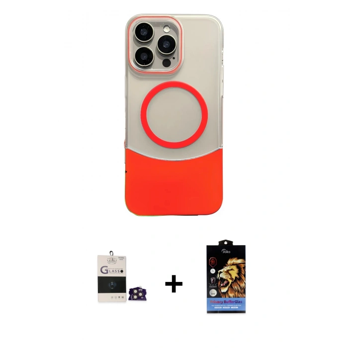 MARSİLYAN™- iPhone 14 Pro Max Kılıf Kozmos Form Özel Seri - Siyah Buffer Hayalet Cam Ekran Koruyucu + Gold Bilvis Titan Kamera Lens