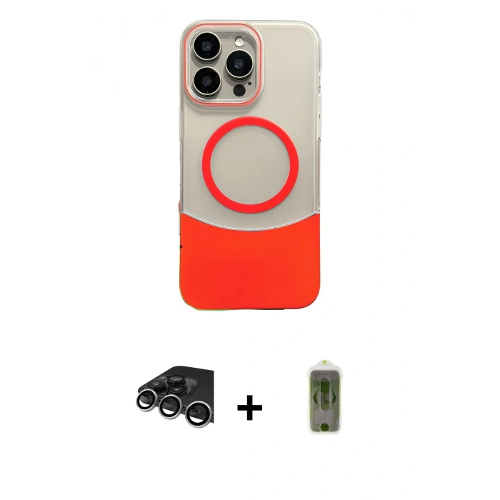 MARSİLYAN™- iPhone 14 Pro Max Kılıf Kozmos Form Özel Seri - Siyah Joko Magic 5D Hayalet Cam + Gümüş Raze Metal Kamera Lens
