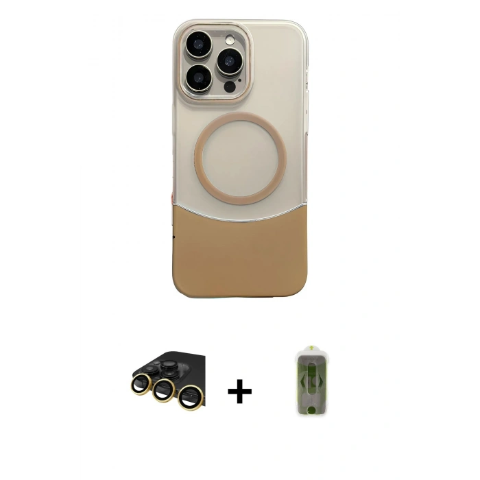 MARSİLYAN™- iPhone 14 Pro Max Kılıf Kozmos Form Özel Seri - Siyah Joko Magic 5D Hayalet Cam + Raze Metal Kamera Lens - GD