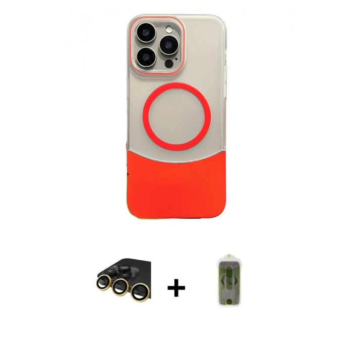 MARSİLYAN™- iPhone 14 Pro Max Kılıf Kozmos Form Özel Seri - Siyah Joko Magic 5D Hayalet Cam + Raze Metal Kamera Lens - GD